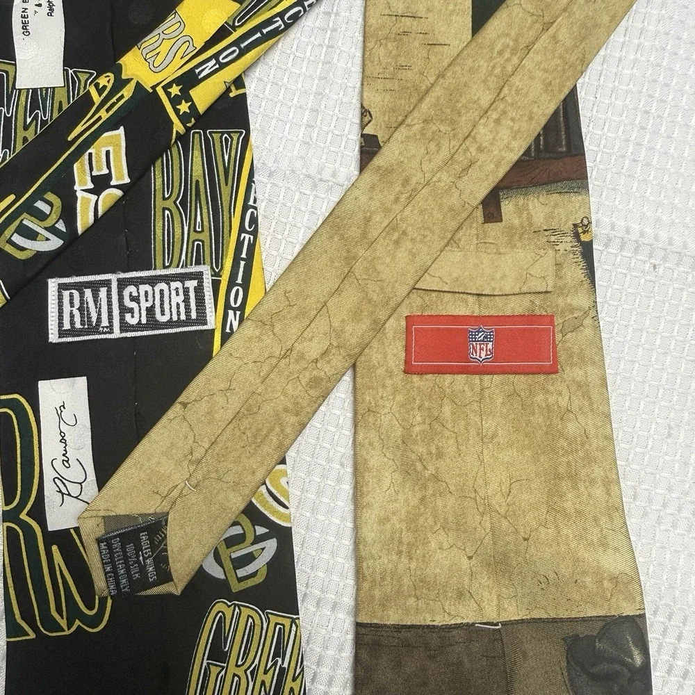 3 Green‎ Bay Packers Neckties Tie Football NFL Father Pattern Wisconsin